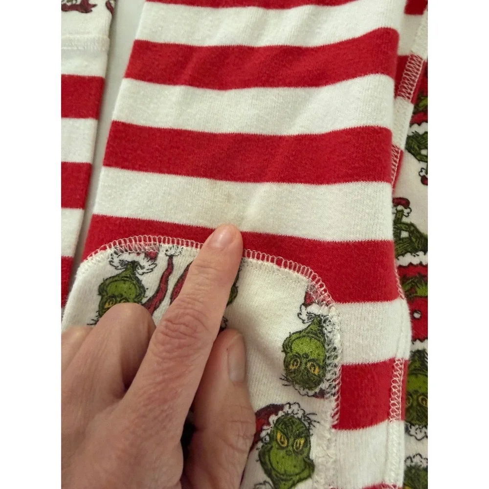 Hanna Andersson Grinch Pajamas Kids Size 8 130cm Organic Cotton Christmas Set